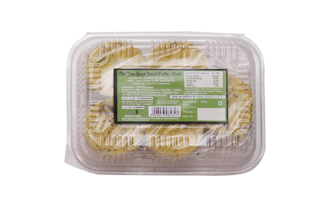 New Tree Baked Mathri - Methi    Box  300 grams